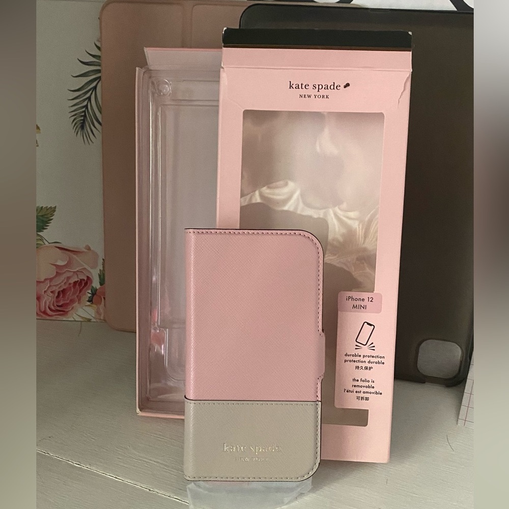 Kate spade phone case with card holder and cover 12 mini